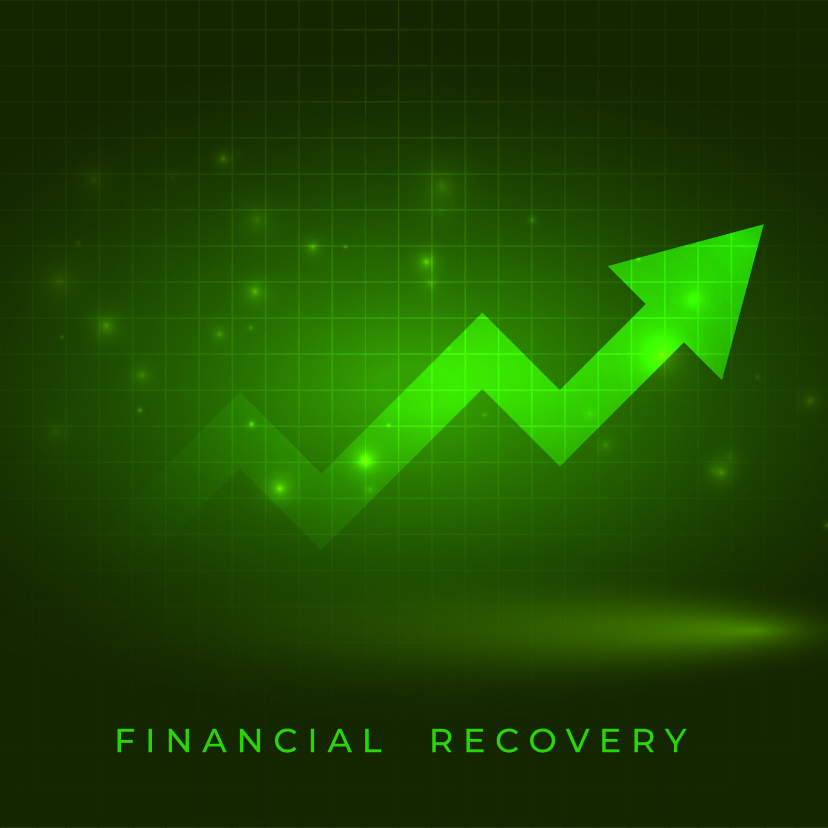 finance stock market upward green arrow growth background